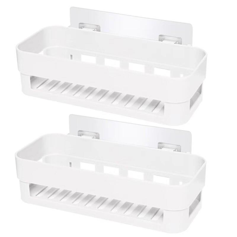 爽居卫生间置物架免打孔无痕毛巾收纳架厨房浴室用品壁挂吸盘沥水