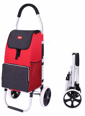 匠者折叠购物车便携轻便铝合金手拉车购物小拖车家用拉杆买菜车小