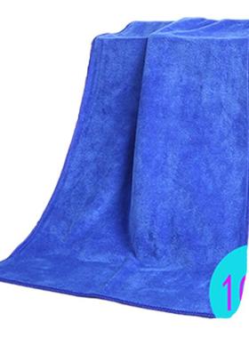 洛港30x60cm蓝色中厚10条装家政保洁专用毛巾吸水不掉毛擦地桌布