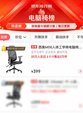 西昊M56人体工学椅电竞椅办公电脑椅学生学习椅子人工力学座椅久