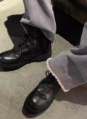 BMC经典792v低帮真马皮皮鞋系带德比鞋795v高帮皮靴马丁靴加厚底