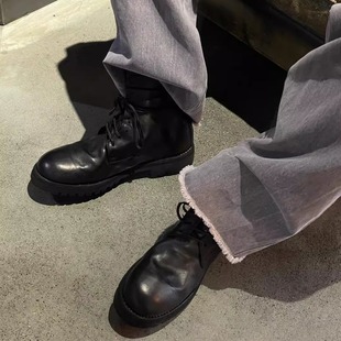 795v高帮皮靴马丁靴加厚底 系带德比鞋 BMC经典 792v低帮真马皮皮鞋