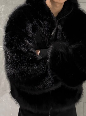 BMC重磅Skiwear滑雪人造环保皮草内里摇粒绒短款连帽加厚外套保暖