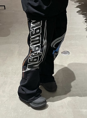 现货 VET Hi-SpeedSweatpants复古机车赛车风廓形卫裤XG同款