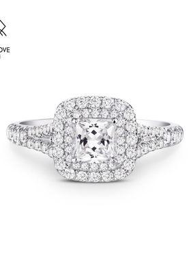 VANNY LOVE/梵尼洛芙时光异形钻戒显大18K金钻石戒指