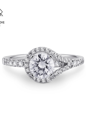 VANNY LOVE/梵尼洛芙花蔻18K金结婚钻戒GIA定制钻石戒指