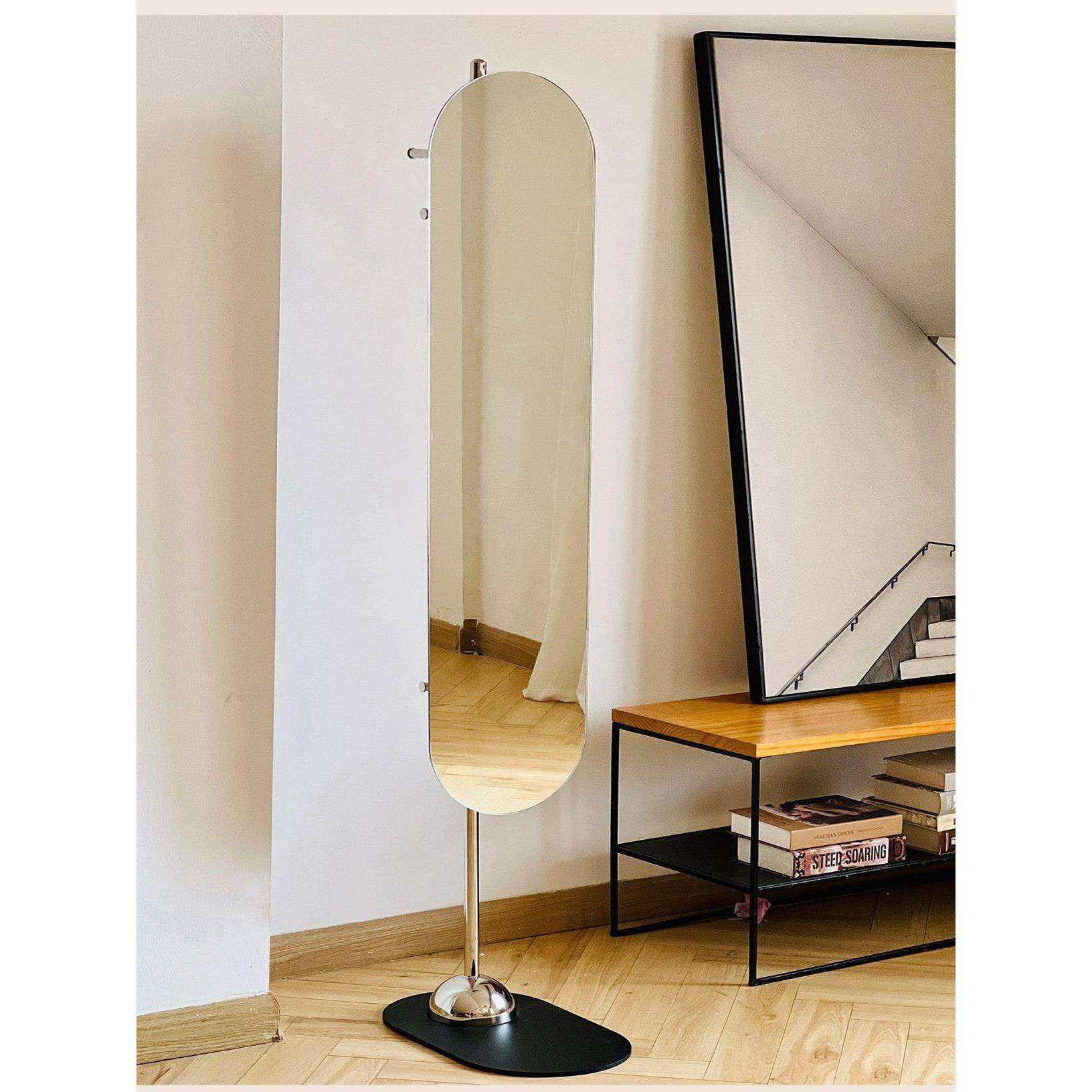 星际极简衣帽架穿衣镜一体挂衣全身镜一体高清镜子小户型卧室门厅