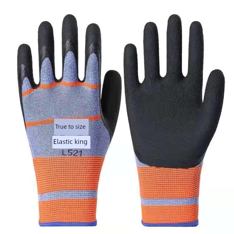 亿手弹力王A816正太弹力王L521乳胶发泡防滑耐磨尼龙弹力手套