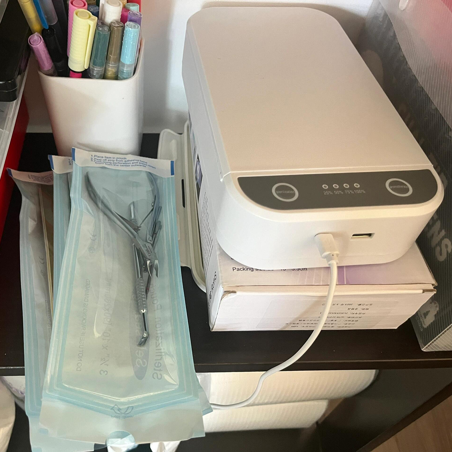 奶瓶杀菌箱钞票大容量牙套消毒盒修甲器假牙衣物紫外线消毒柜小型