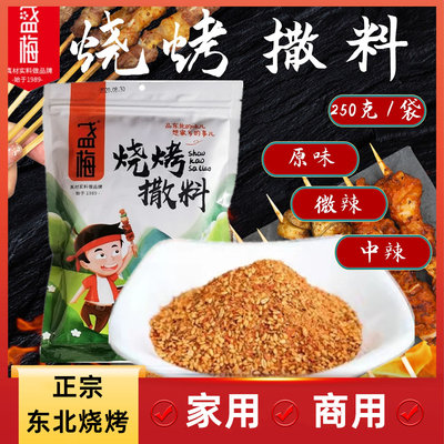 佳木斯盛梅烧烤撒料250克/袋微辣中辣原味正宗东北烧烤调味料孜然