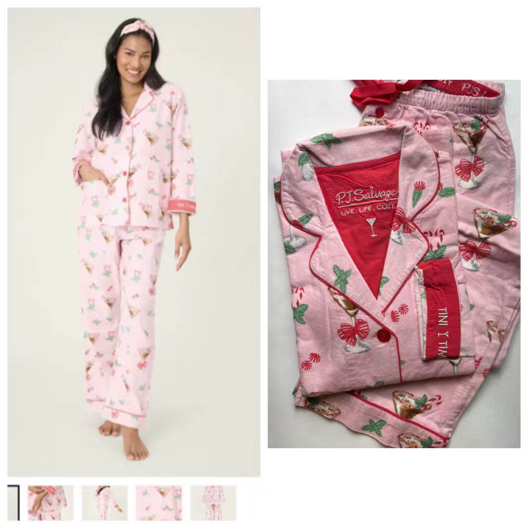 p.j. salvage出口美国圣诞系列 |柔软长袖长裤法兰绒睡衣套装,个性定制/设计服务/DIY,家居服加工定制,淘宝优惠券,粉丝福利购,淘宝优惠卷
