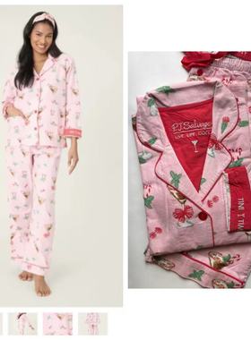 p.j. salvage出口美国圣诞系列 |柔软长袖长裤法兰绒睡衣套装