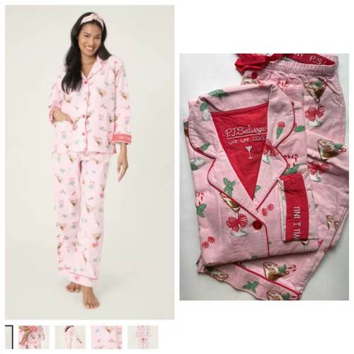 p.j. salvage出口美国圣诞系列 |柔软长袖长裤法兰绒睡衣套装