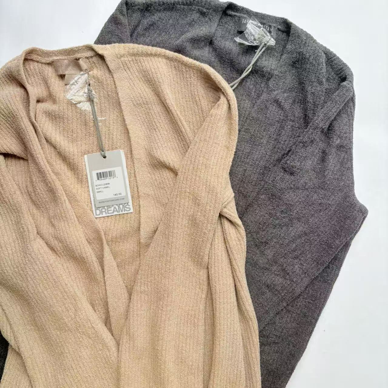 出口BAREFOOTDREAMS水丝绒柔软休闲外套晨袍睡袍中长款cozy chic