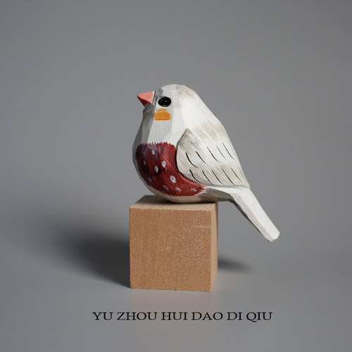 木质木雕小鸟摆件手工艺木刻