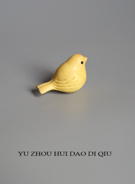 无聊了逗逗小鸟！迷你木雕