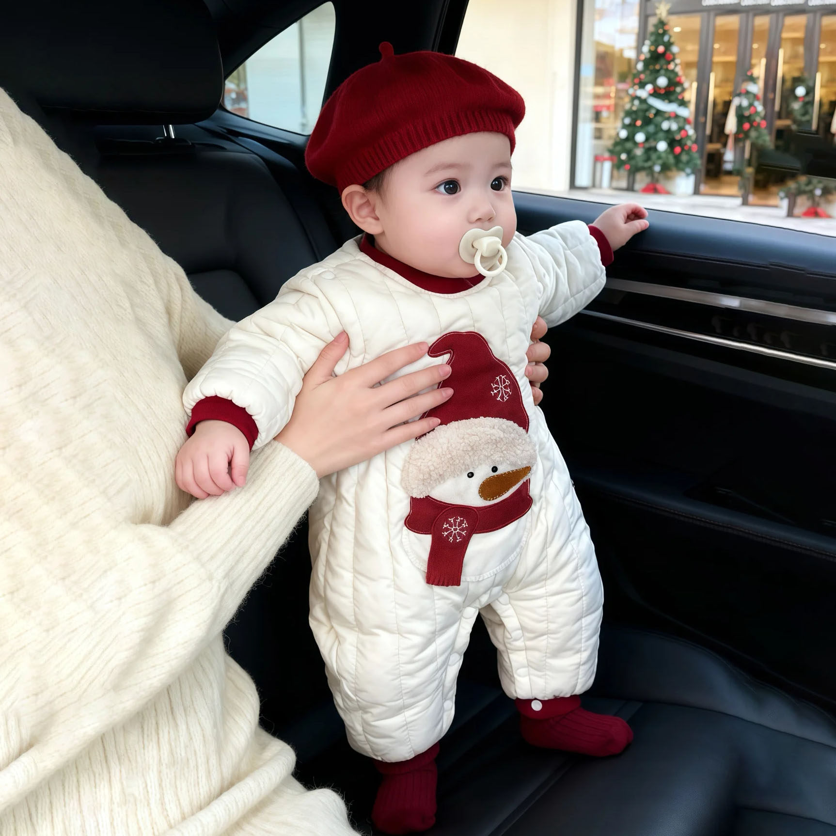 婴儿冬装外出服拜年夹棉连体衣可爱小月龄宝宝外出抱圣诞加厚保暖,童装/婴儿装/亲子装,连身衣/爬服/哈衣,淘宝优惠券,粉丝福利购,淘宝优惠卷