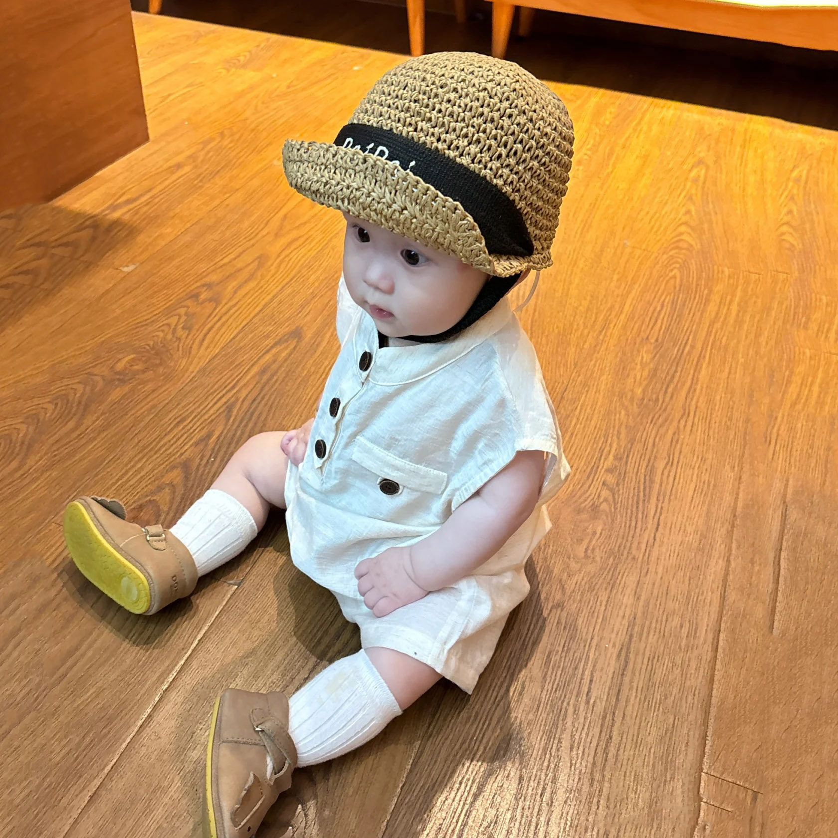 婴儿夏天薄款衣服包屁衣小月龄宝宝多巴胺穿搭ins韩版分体两件套3