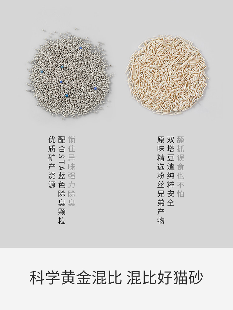 PETSHY TOFU CAT SAND CASSAVA FINE MIXED 10KG BENTONITE DEODORANT LOW DUST 2.5KG