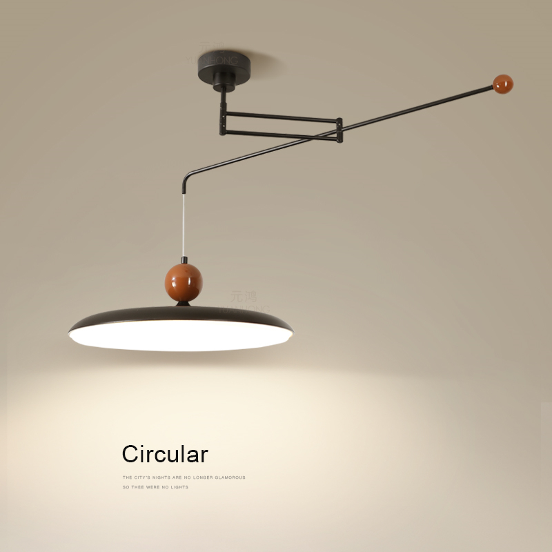 可移位摇臂led餐厅灯吊灯