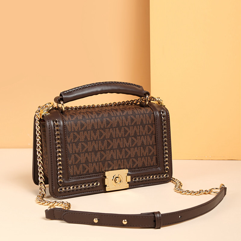 百搭小香风包包女2021新款时尚小包单肩斜挎包小MK W辣妈链条包潮