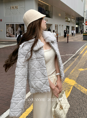 juanjuanyee【CD藤格纹典藏】The king of rabbit名媛风千金皮草