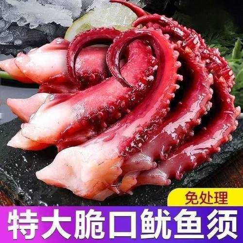 特大鱿鱼须大号章鱼足鱿鱼须新鲜章鱼腿超大刺身章鱼丸子火锅食材