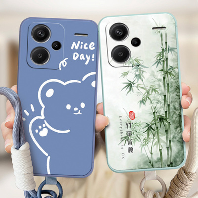 适用于红米note13pro+手机壳HmNotel3pro+。卡通23090RA98C情侣rdeminote13pro+软硅胶2309oRA98C防摔潮男女