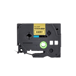 适用兄弟标签机色带12mm9 18 24 36 brother标签打印机TZe-334-931标签纸黑底金字白字银底黑字PT-P900W-D210