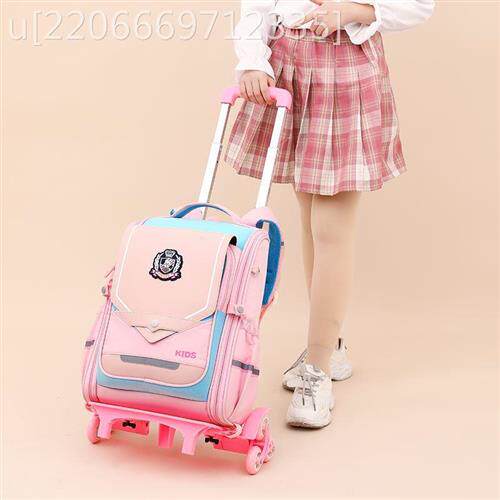 拉杆书包小学生三到六年级女童二到六年级可爬楼梯儿童幼升小用品