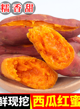 红薯正宗西瓜红蜜薯糖心新鲜番薯板栗六鳌沙地地瓜山芋农家自种