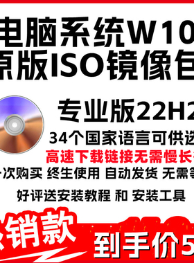 电脑原版系统W10 22H2专业版官网ISO文件34个语言ISO镜像任选纯净