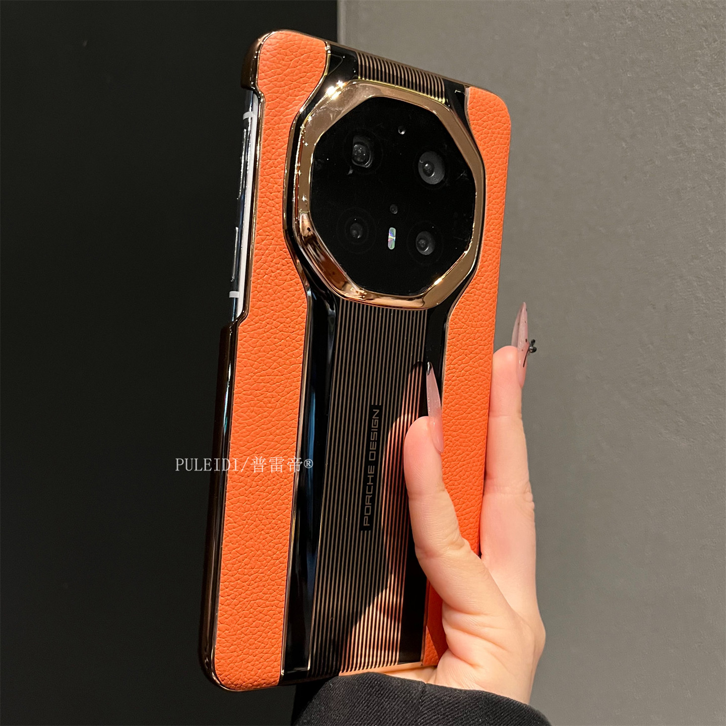 秒变保时捷高档真皮适用华为mate70RS非凡大师手机壳高档mate60pro+防摔硬売