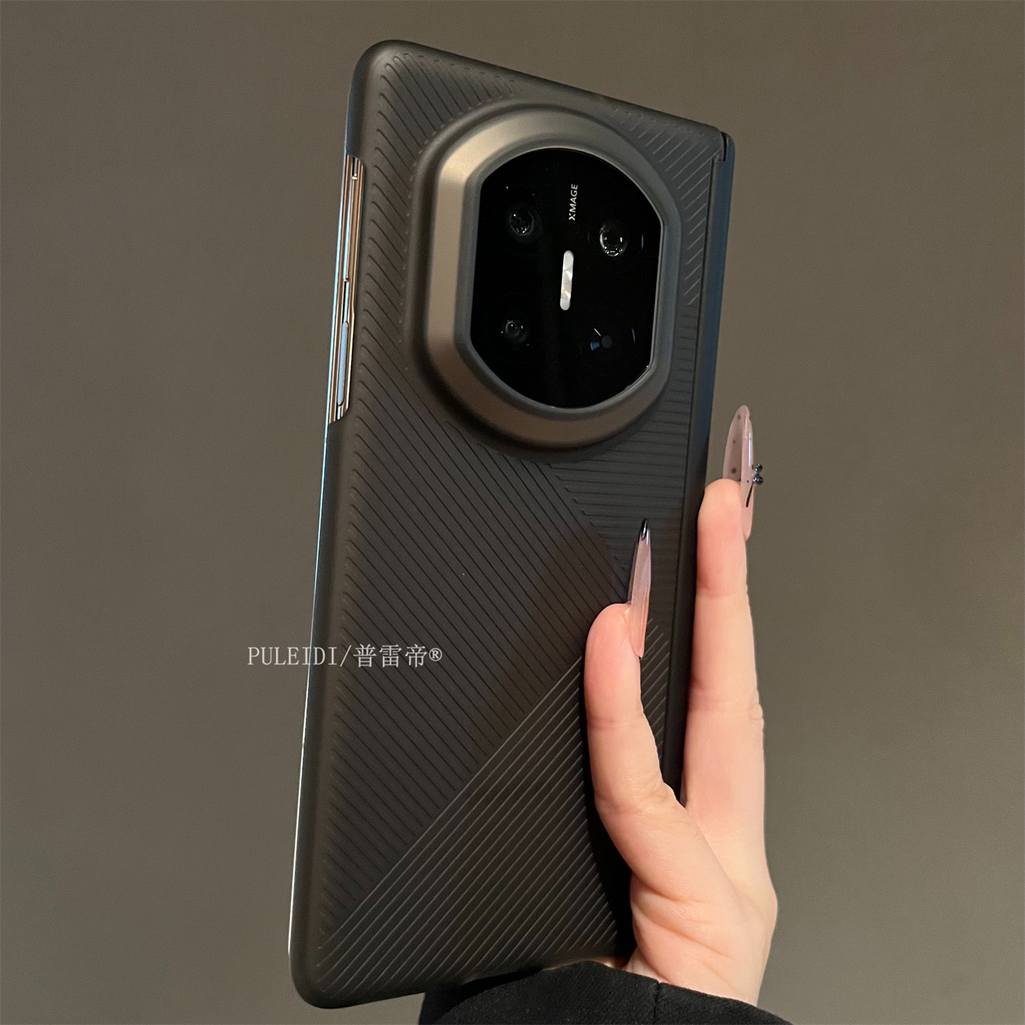 几何立体条纹适用华为MateX7典藏版折叠屏手机壳MateX6磁吸中轴X5简约高档mateX3防摔保护套