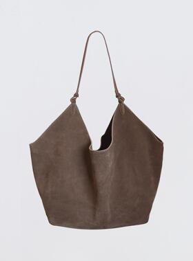 【KIKI CHAU】反绒皮单肩包