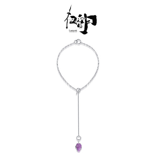 【Lunami 夜深见月】时尚天然水晶吊坠项链挂绳生日圣诞礼物