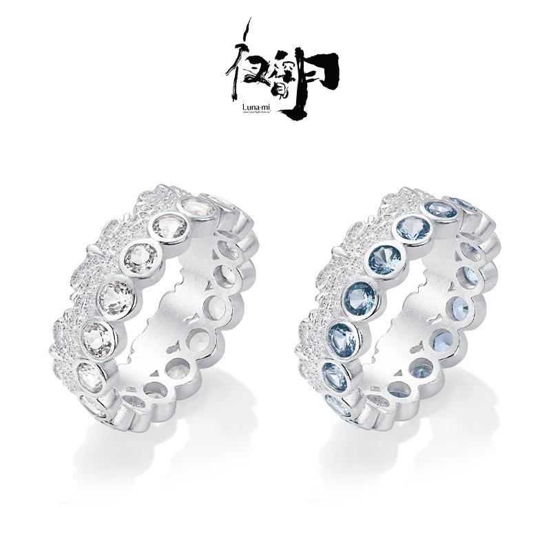 【Lunami 夜深见月】繁花系列油画细戒指