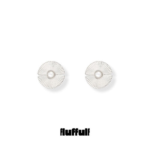 【Fluffulf】浮游褶光系列·小波纹银耳钉