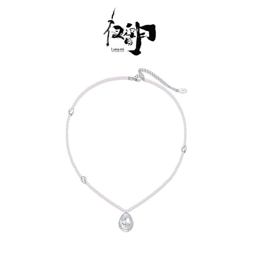 【Lunami 夜深见月】落玉盘系列玉盘白玉项链