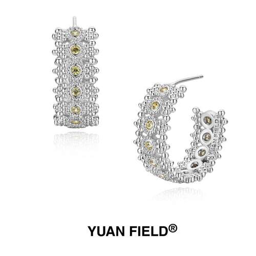 Yuan Field 入境花园系列 圆花连环耳圈