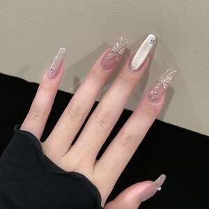 灵动舞蝶|一秒甜心辣妹系列冰透纯欲氛围感美甲少女心手工穿戴甲