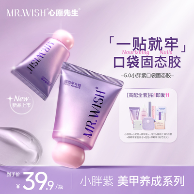 小胖紫MR.WISH心愿先生穿戴甲指甲固态胶专用美甲烤灯牢固贴片胶