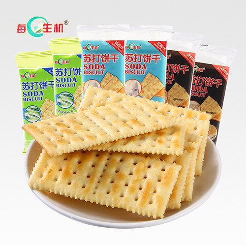 每日生机奶盐苏打饼干多口味香葱咸味网红休闲小包散装早餐零食