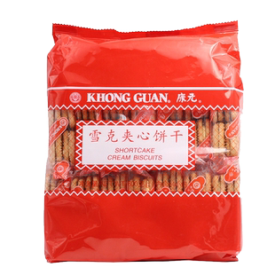 康元饼干雪克饼干夹心600g新加坡品牌柠檬味奶油怀旧童年早餐饼