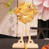 新娘中式 绿色精致小扇子手工旗袍晨袍秀禾服手持小团扇喜扇子