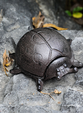 跨境复古铸铁瓢虫动物钥匙盒摆件欧式家居入户收纳钥匙盒个性装饰