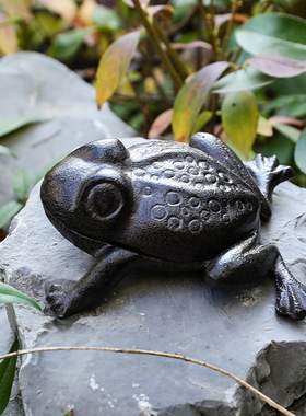 美式乡村铸铁青蛙钥匙盒烟灰缸摆件家居入户玄关道具钥匙杂物盒