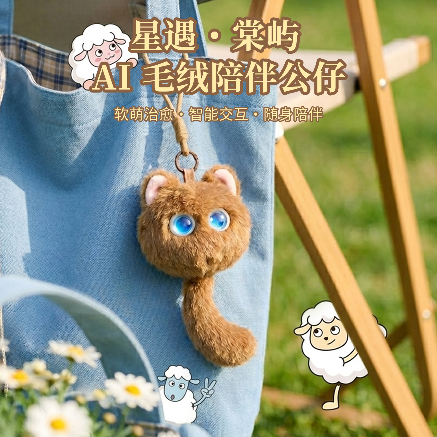 AI智能对话陪伴机器人送礼情感交流潮流毛绒互动玩具生日礼物男女