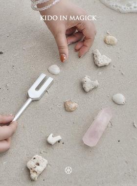 KIK原创水晶创意家居天然水晶粉水晶柱音频振动音叉音疗