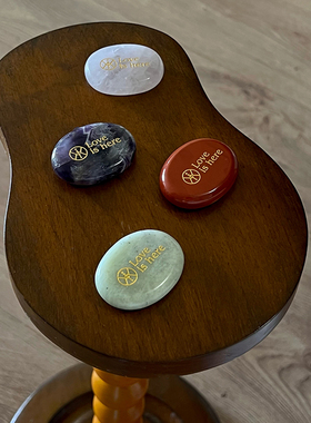 KIK原创矿石系列天然矿石水晶高级解压把件随身携带白水晶雕刻字